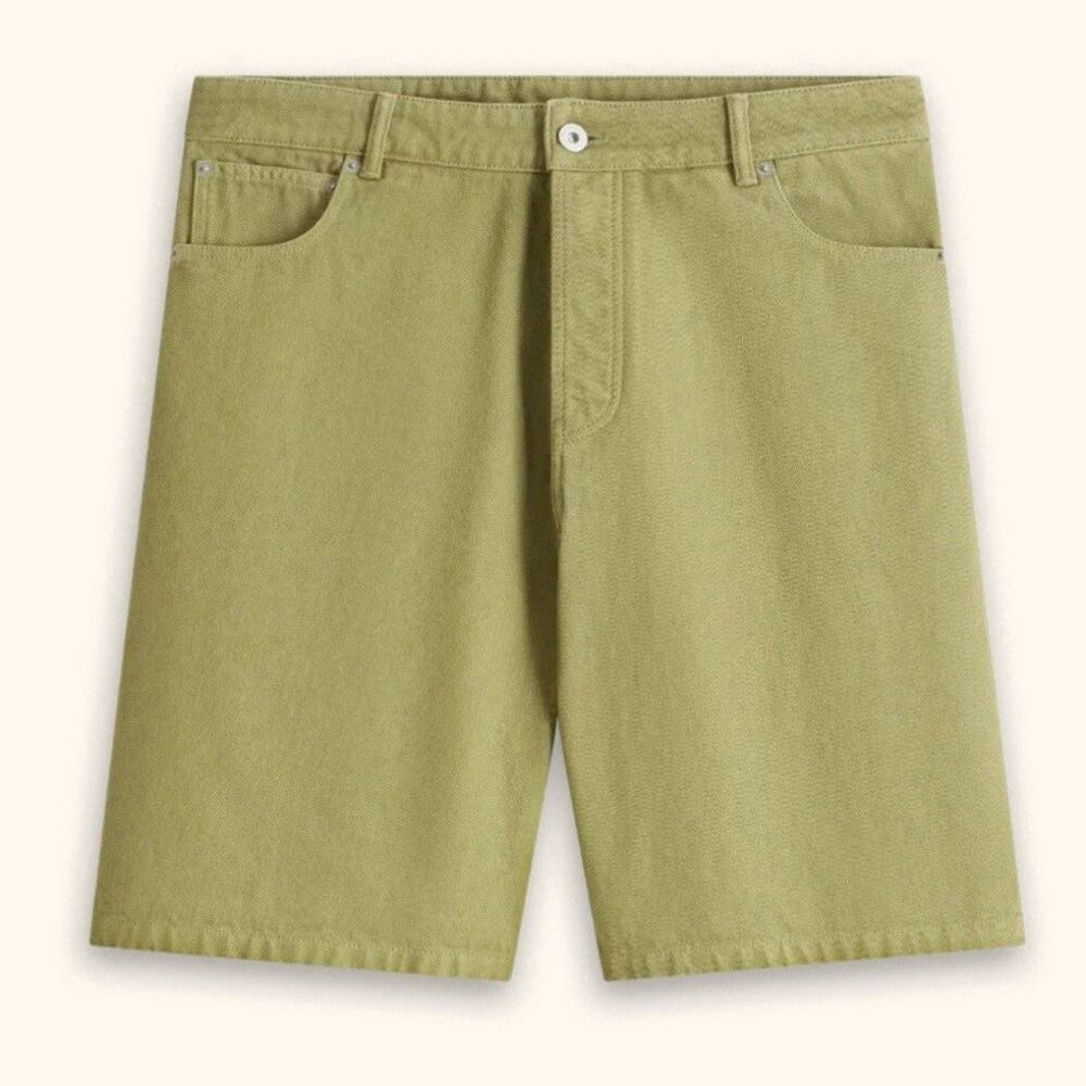 Drole De Monsieur Men’s Khaki Cotton Denim 5-Pockets Shorts M NWT